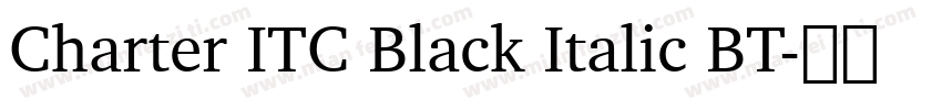 Charter ITC Black Italic BT字体转换